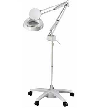 White Magnifying Lamp on Stand